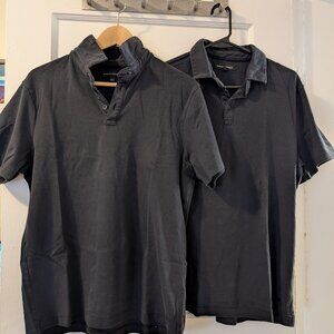 Banana Republic Polo Shirt Set of 2 Men’s Large Black Polos